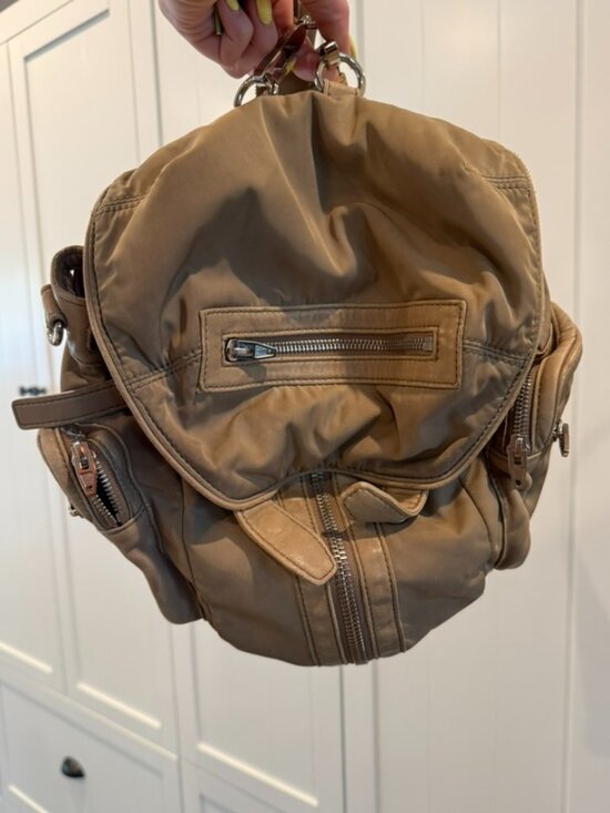 AUTHENTIC Alexander Wang Mini Marti Backpack Shoulder Bag Tan Lambskin Leather main image 5